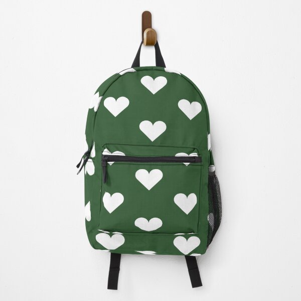 Item preview, Medium WHITE & PINE GREEN LOVE HEARTS designed and sold by RachelMacht.