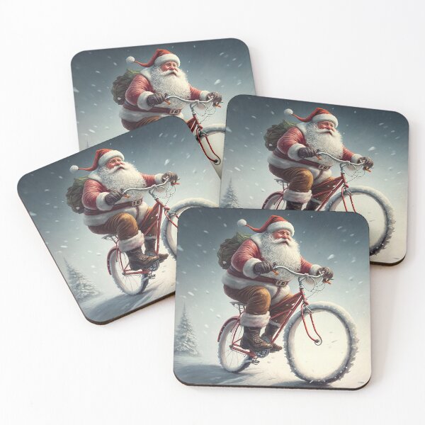 Item preview, Santa Claus Riding a Bike 28 designed and sold by CadenceArt.