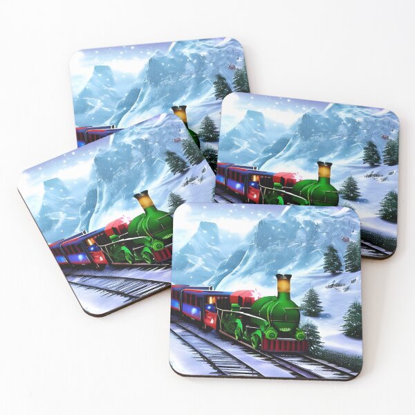 Item preview, Train to the North Pole with magical nature wallpaper designed and sold by The Love Quill.
