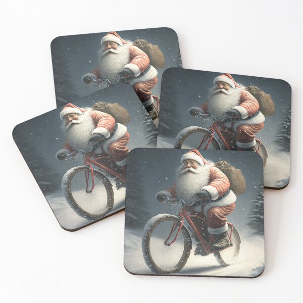Item preview, Santa Claus Riding a Bike 30 designed and sold by CadenceArt.