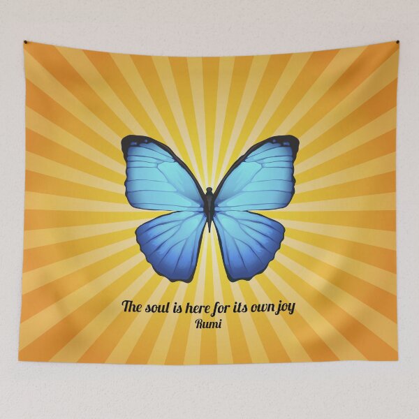 Item preview, Joyful Butterfly With Quote By Rumi designed and sold by Ginny Gaura.