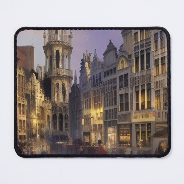 Item preview, Brussels Skyline Painting designed and sold by Places On Earth.