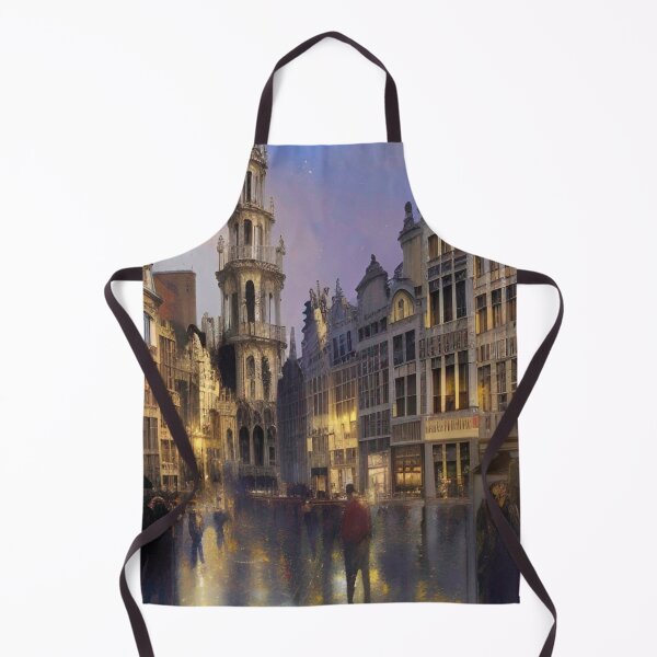 Item preview, Brussels Skyline Painting designed and sold by Places On Earth.