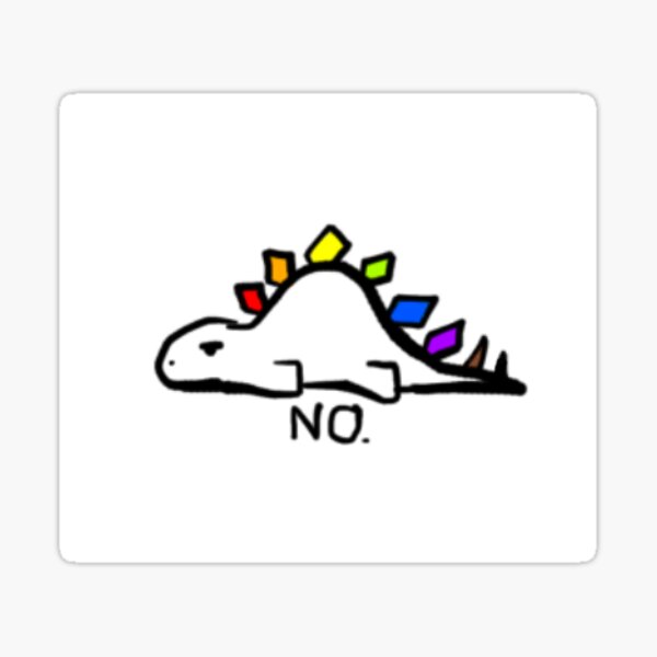 Item preview, Pride flag moody stegosaurus designed and sold by ashes9.