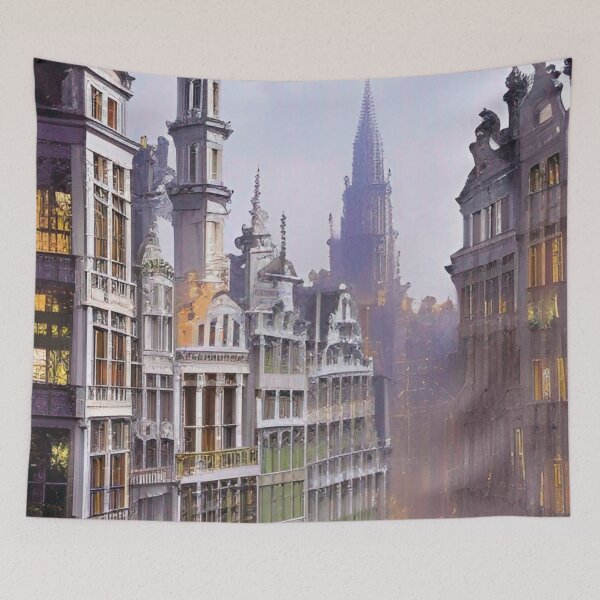 Item preview, Brussels Buildings Art designed and sold by Places On Earth.