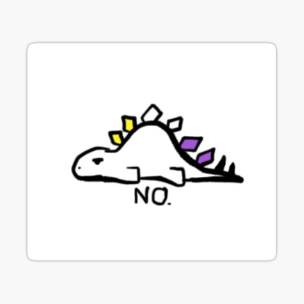 Item preview, Non-binary moody stegosaurus designed and sold by ashes9.