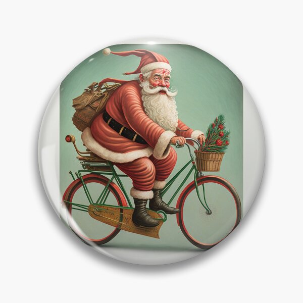 Item preview, Santa Claus Riding a Bike 32 designed and sold by CadenceArt.