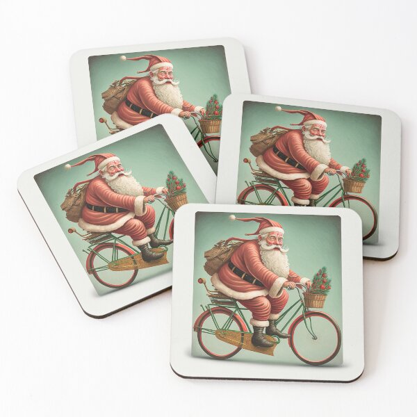 Item preview, Santa Claus Riding a Bike 32 designed and sold by CadenceArt.