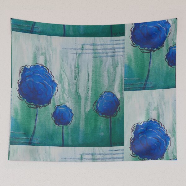Item preview, Abstract Flower, blue and green designed and sold by Rachel Kallenbach.