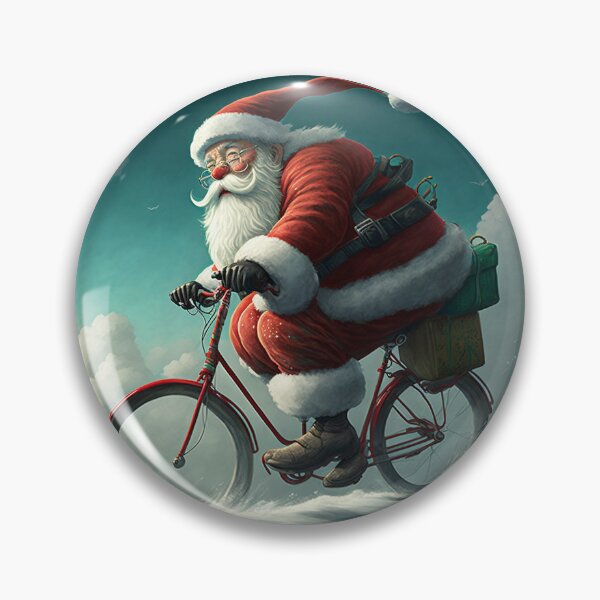 Item preview, Santa Claus Riding a Bike 33 designed and sold by CadenceArt.