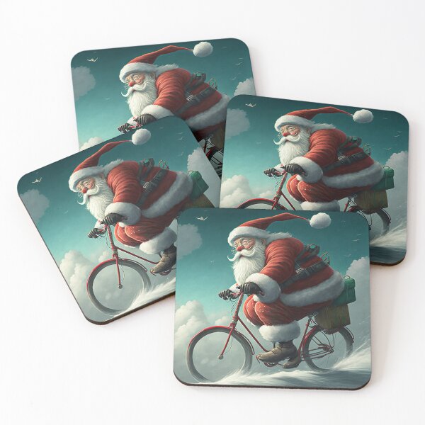 Item preview, Santa Claus Riding a Bike 33 designed and sold by CadenceArt.