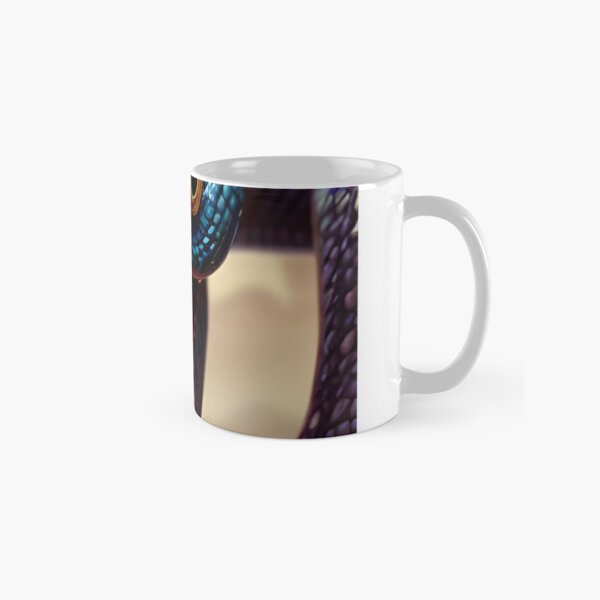 attacking blue snake Classic Mug