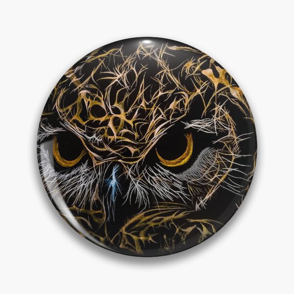 Item preview, Gold Owl Spiritual Dark Portrait designed and sold by SKornackiArt.