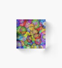 Rainbow Ovals Acrylic Block