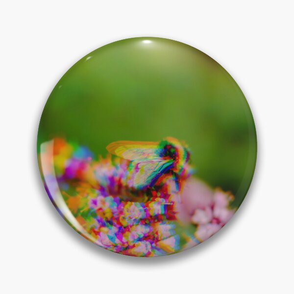Item preview, Psychedelic Bumblebee On Pink Flowers designed and sold by Stonio.