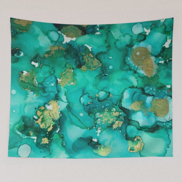 Item preview, Dancing Green Raindrops and Puddles designed and sold by BGGretchen.