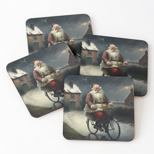 Item preview, Santa Claus Riding a Bike 37 designed and sold by CadenceArt.