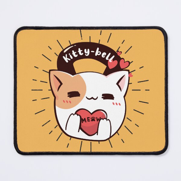 Item preview, Kawaii Cat Kettlebell Cross Functional Fitness designed and sold by Gay-Koala.