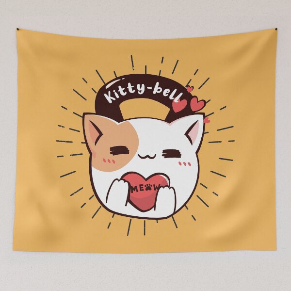 Item preview, Kawaii Cat Kettlebell Cross Functional Fitness  designed and sold by Gay-Koala.