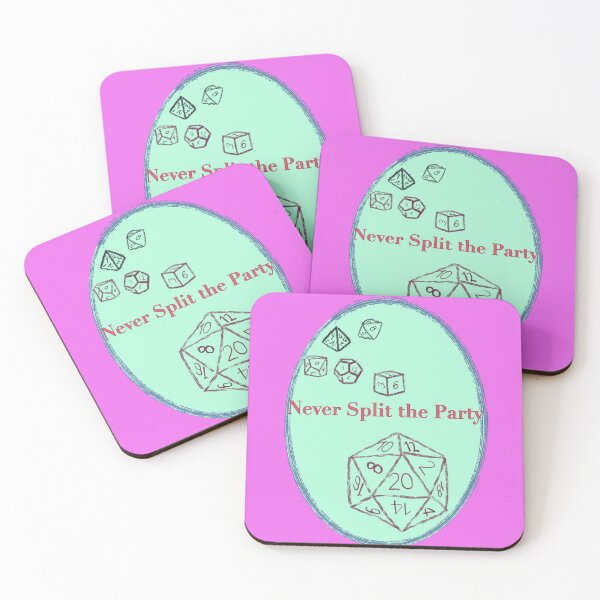 Item preview, Never Split the Party Red Text on Green Badge  designed and sold by jolabrese.
