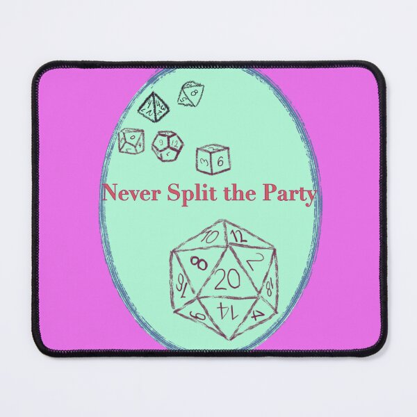 Item preview, Never Split the Party Red Text on Green Badge  designed and sold by jolabrese.