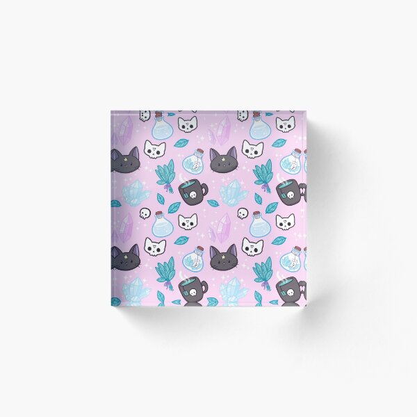 Herb Witch // Pink Acrylic Block