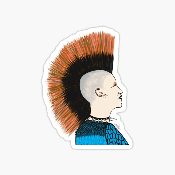 Punk Mohawk, Black and White / ToolCrypto / Pixel Art - Punk