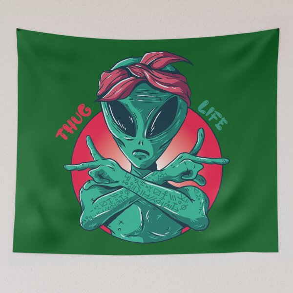 Item preview, THUG LIFE ALIEN-SAGFABULOUS designed and sold by SagFabulous.