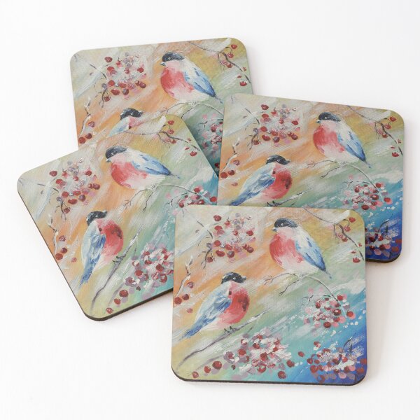 Item preview, Bullfinches On A Rowan Branch designed and sold by NatalyMak.