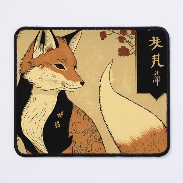 Item preview, Ornate Japanese Fox designed and sold by GummywormDesign.