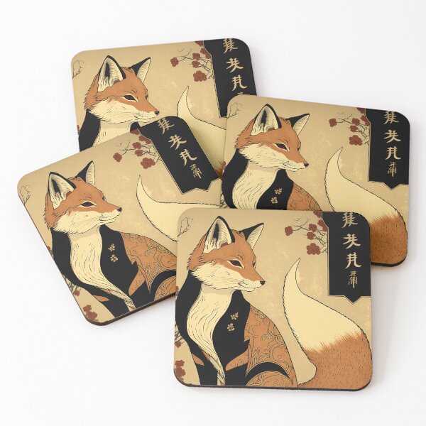 Artikelvorschau, Verzierter japanischer Fuchs entworfen und verkauft von GummywormDesign.