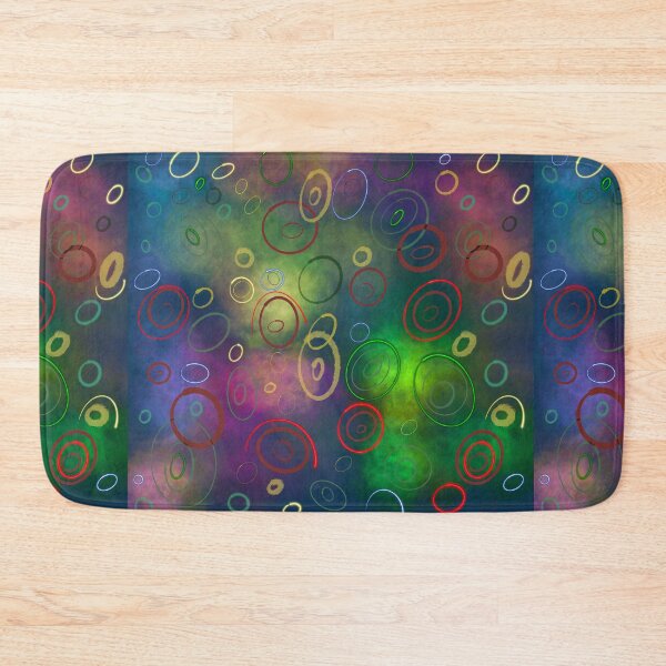 Item preview, Bright Multicoloured Bauble Circles with Nebula Background Pattern - Christmas designed and sold by jolabrese.