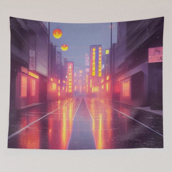 Item preview, Remote Ice Road in  Niseko Japan - Lofi Vibe designed and sold by DesignerKin.