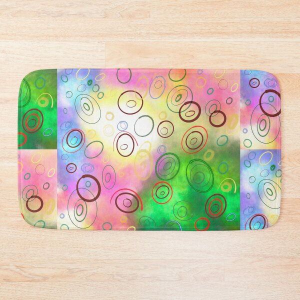 Item preview, Bright Multicoloured Bauble Circles with Bright Nebula Background Pattern - Christmas designed and sold by jolabrese.