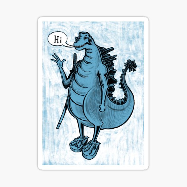 Dinosaurier-Dino - Hallo sagen (für Dinosaurier-Enthusiasten) Sticker