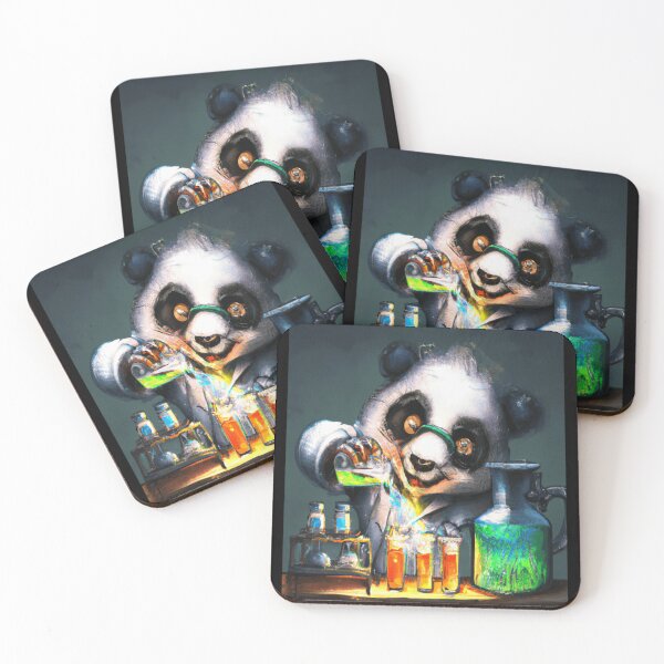 Item preview, Funny Panda Mad Scientist Mixing Sparkling Chemicals designed and sold by funnyhalloween.