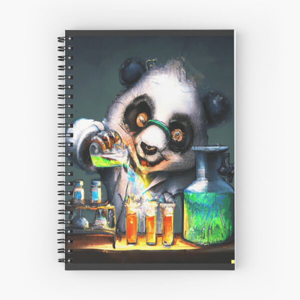 Item preview, Funny Panda Mad Scientist Mixing Sparkling Chemicals  designed and sold by funnyhalloween.