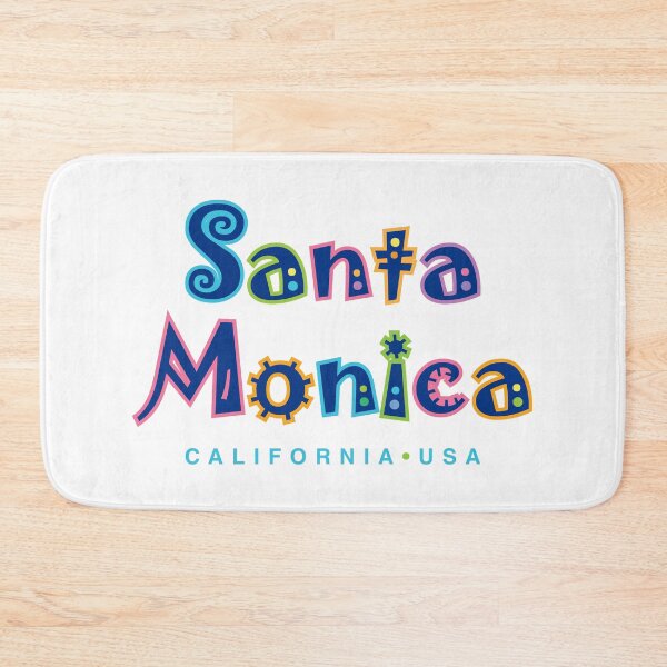 Item preview, Santa Monica California Tropical Typographic Design designed and sold by Futurebeachbum.