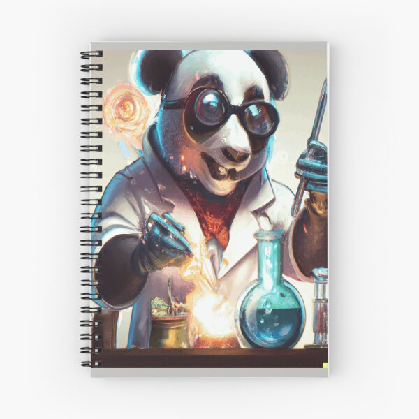 Item preview, Funny Panda Mad Scientist Mixing Sparkling Chemicals  designed and sold by funnyhalloween.