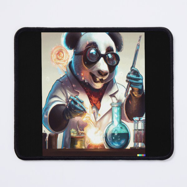 Item preview, Funny Panda Mad Scientist Mixing Sparkling Chemicals designed and sold by funnyhalloween.