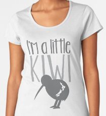 I'm a little kiwi in grey with New Zealand bird Women's Premium T-Shirt