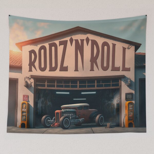 Artikelvorschau, Hot Rod Garage, ein perfektes Geschenk für alle amerikanischen Hot Rod Fans entworfen und verkauft von RodZnRoll.