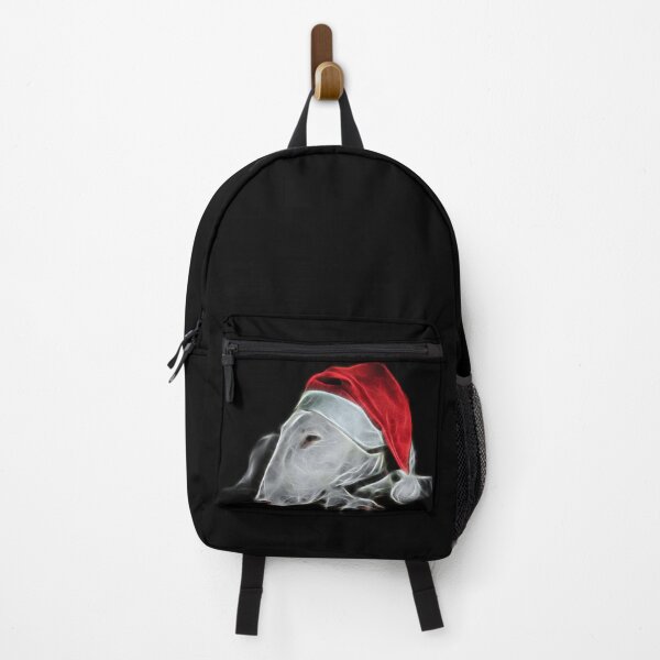 Item preview, Christmas Bull Terrier Dog in Santa Claus Hat designed and sold by SKornackiArt.