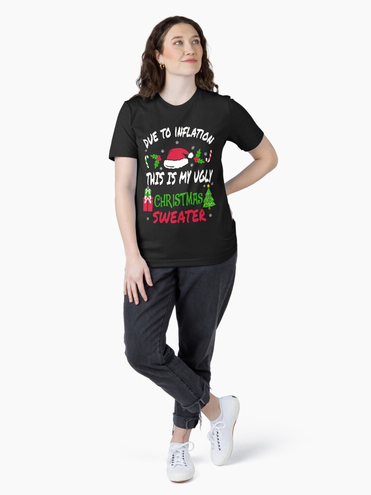 Funny Due to Inflation Ugly Christmas Sweaters For Men Women