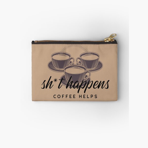 Item preview, Sh*t Happens Coffee Helps Retro Design designed and sold by WonderfullyDC.
