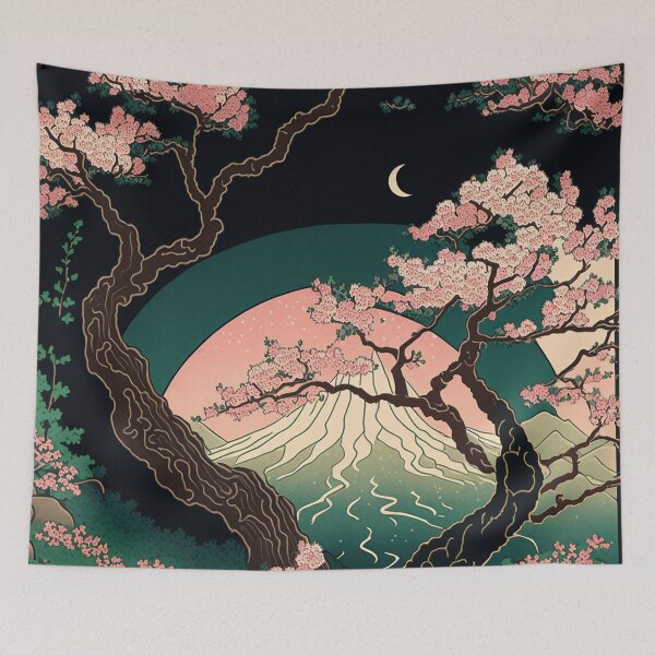 Item preview, Cherry Blossoms at Night designed and sold by GummywormDesign.