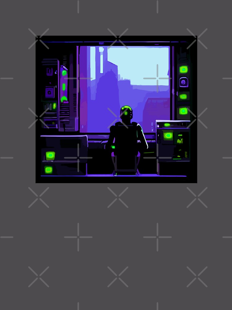Thumbnail 6 of 6, Premium Oversized Hoodie, Robot Processing designed and sold by DistortedBrain.