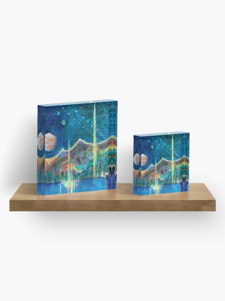 Thumbnail 4 of 5, Acrylic Block, Nighttime Blessings designed and sold by margarettrost.