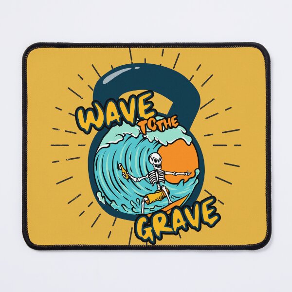Item preview, Skeleton Surfing Kettlebell Cross Functional Fitness - Wave to the Grave designed and sold by Gay-Koala.