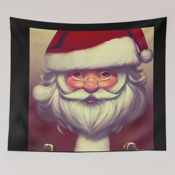 Item preview, Papa Claus Abstraction santa claus painting funny kawaii pink glasses white beard designed and sold by ValleyDream.